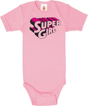Supergirl baby romper roze - Logoshirt - 98/104