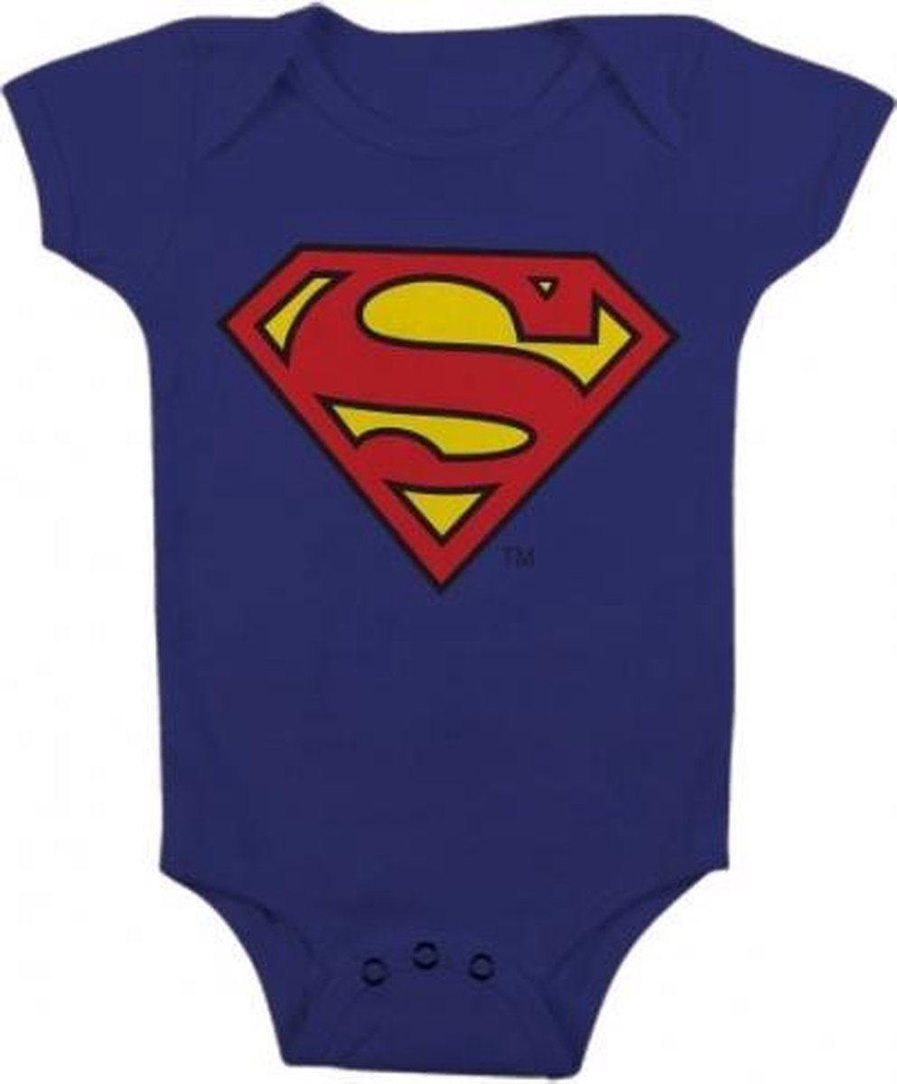 Superman Unisex Rompertje - Blauw - Maat 80