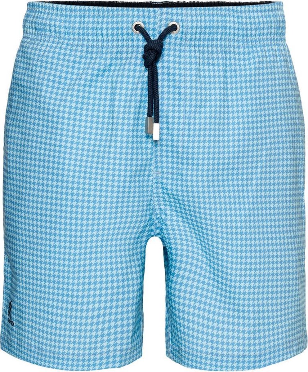 Ramatuelle Zwembroek Heren - Pied de Poule Zwembroek - Maat 3XL  - Kleur  Blauw - Groen / Lapis