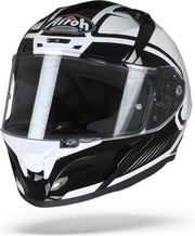 Airoh Valor Marshall Glans Wit Zwart Integraalhelm - Motorhelm - Maat S