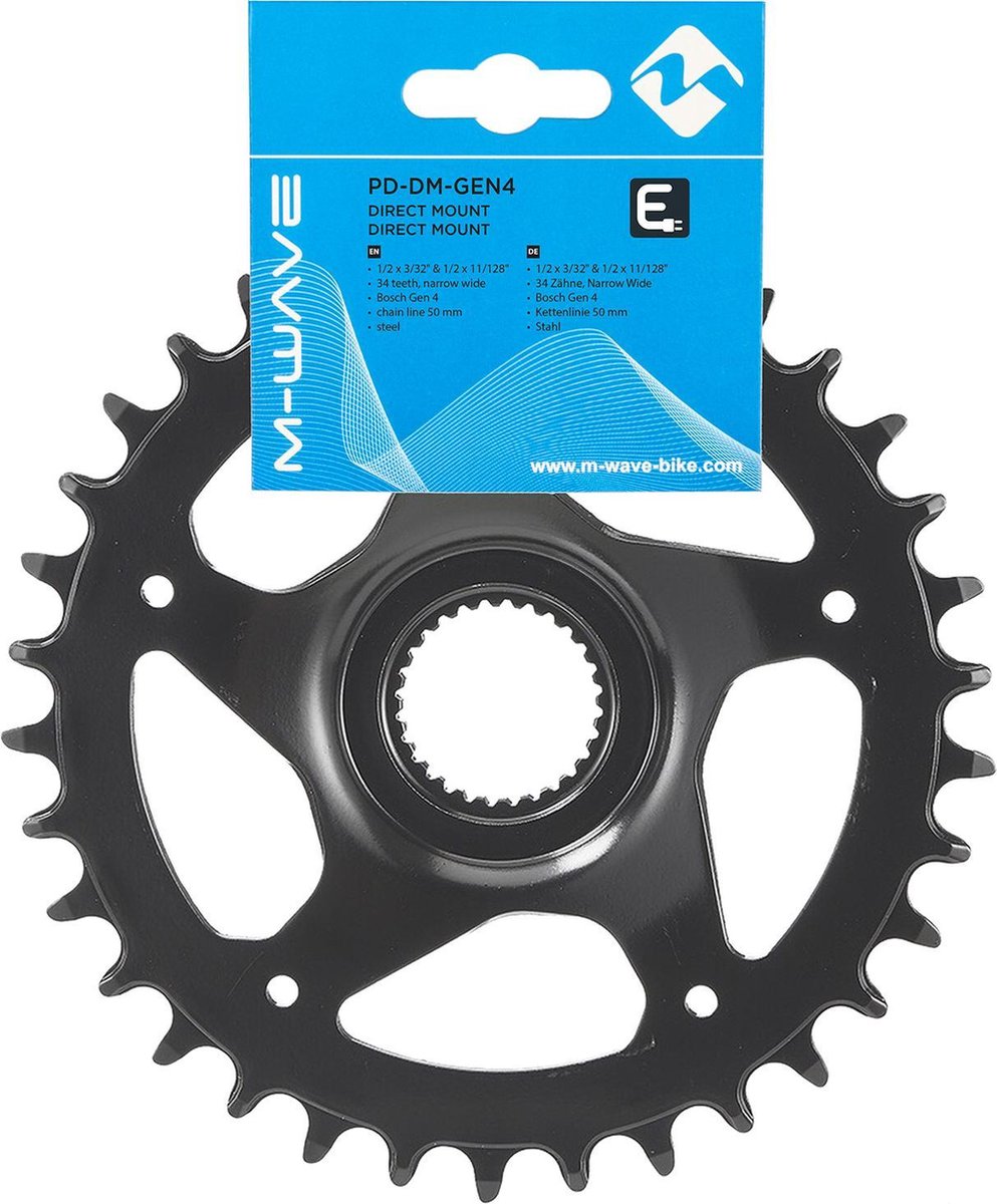 Kettingblad M-Wave E-Bike Bosch-4 34T - zwart