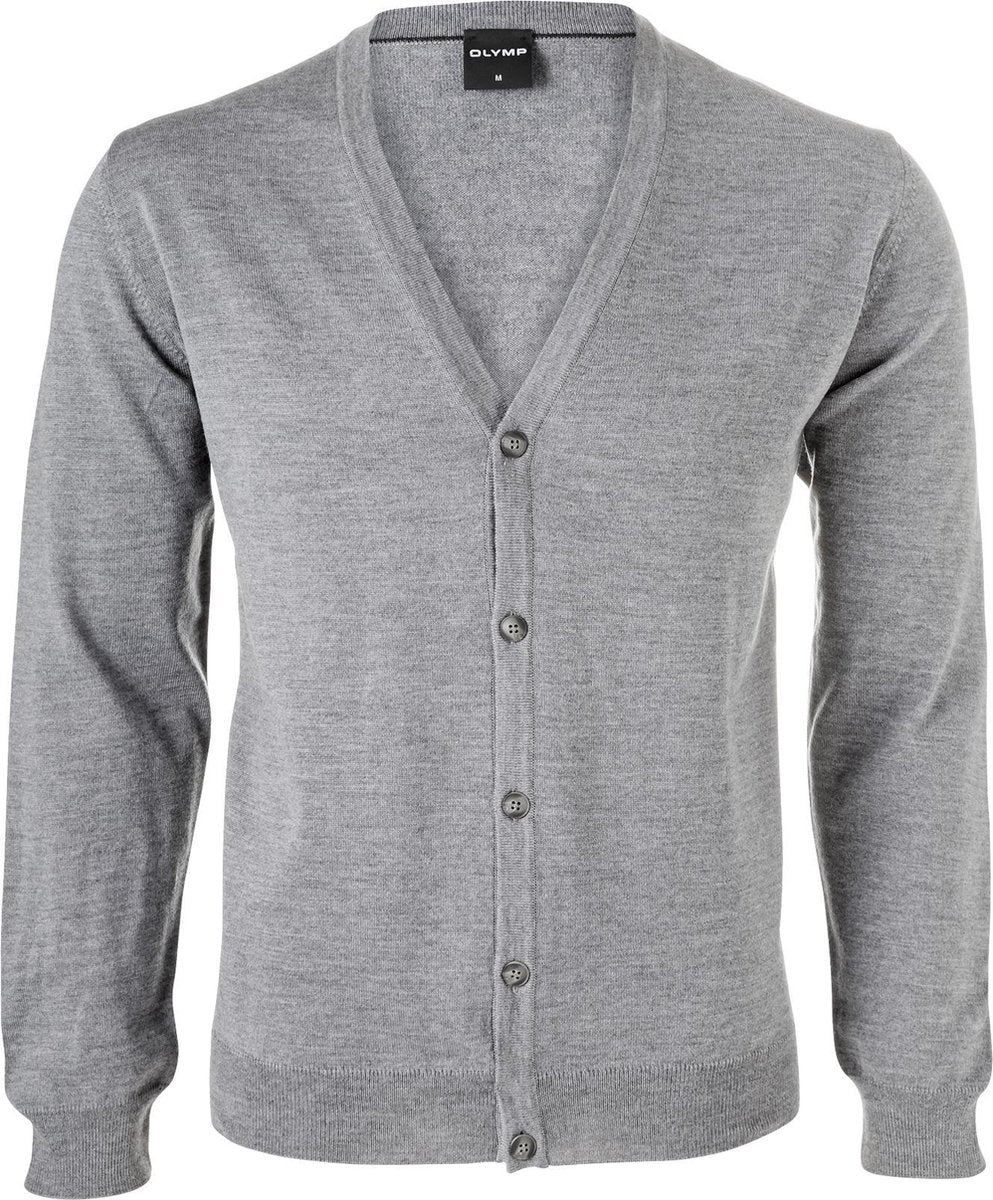 OLYMP heren vest wol - grijs -  Maat L