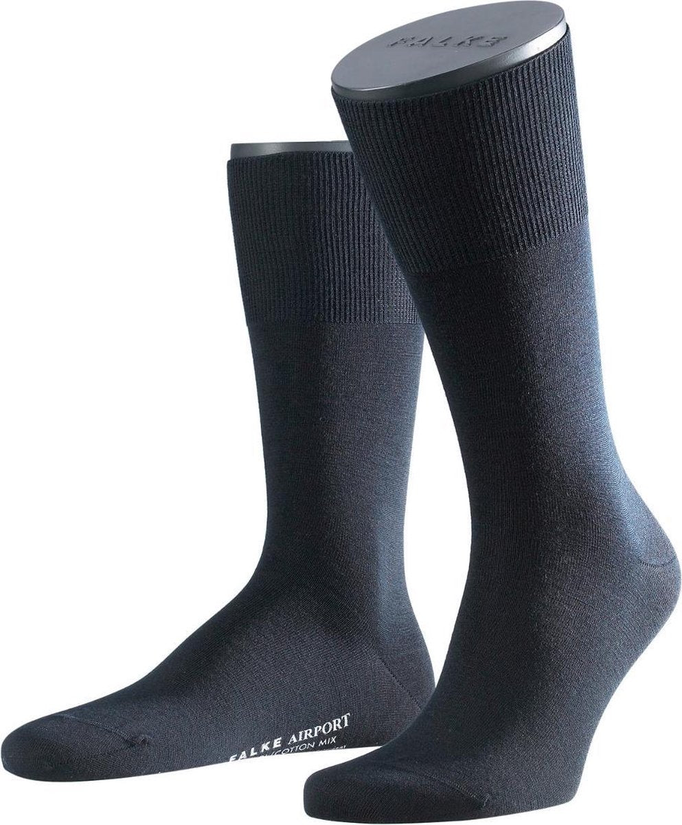 FALKE Airport Heren Sokken - Dark Navy - Maat 47-48