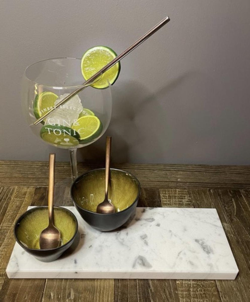 LuxuryQuarry - Marmeren plaat - Snijplank - Echte Marmer - Carrara - 30cm x 12cm x 2cm - Voor oa. Tapas