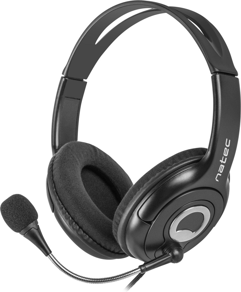 NATEC Bear 2 Headset met 2 x 3.5mm Jack aansluiting Zwart