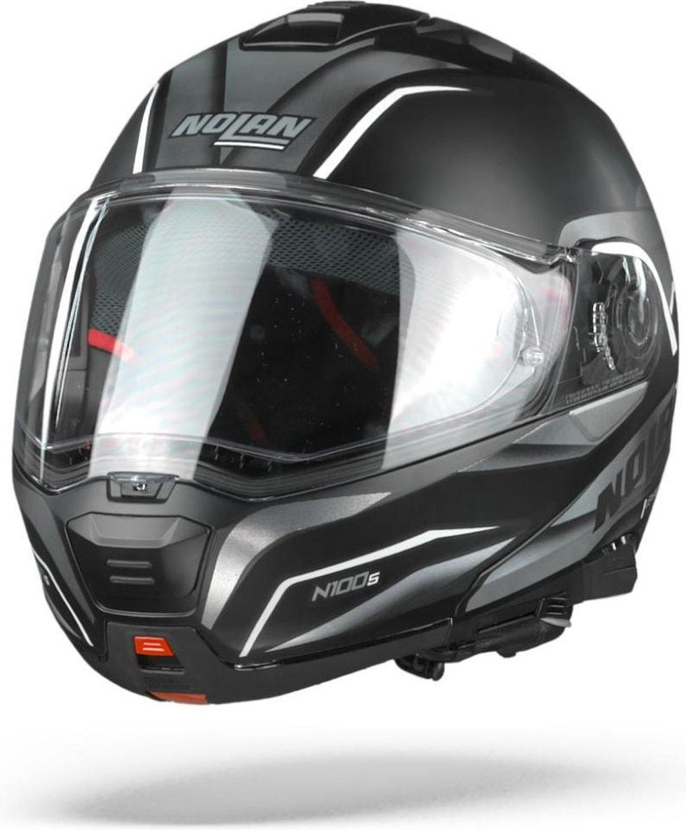 Nolan N100-5 Balteus 41 Flat Black White Systeemhelm - Motorhelm - Maat XL