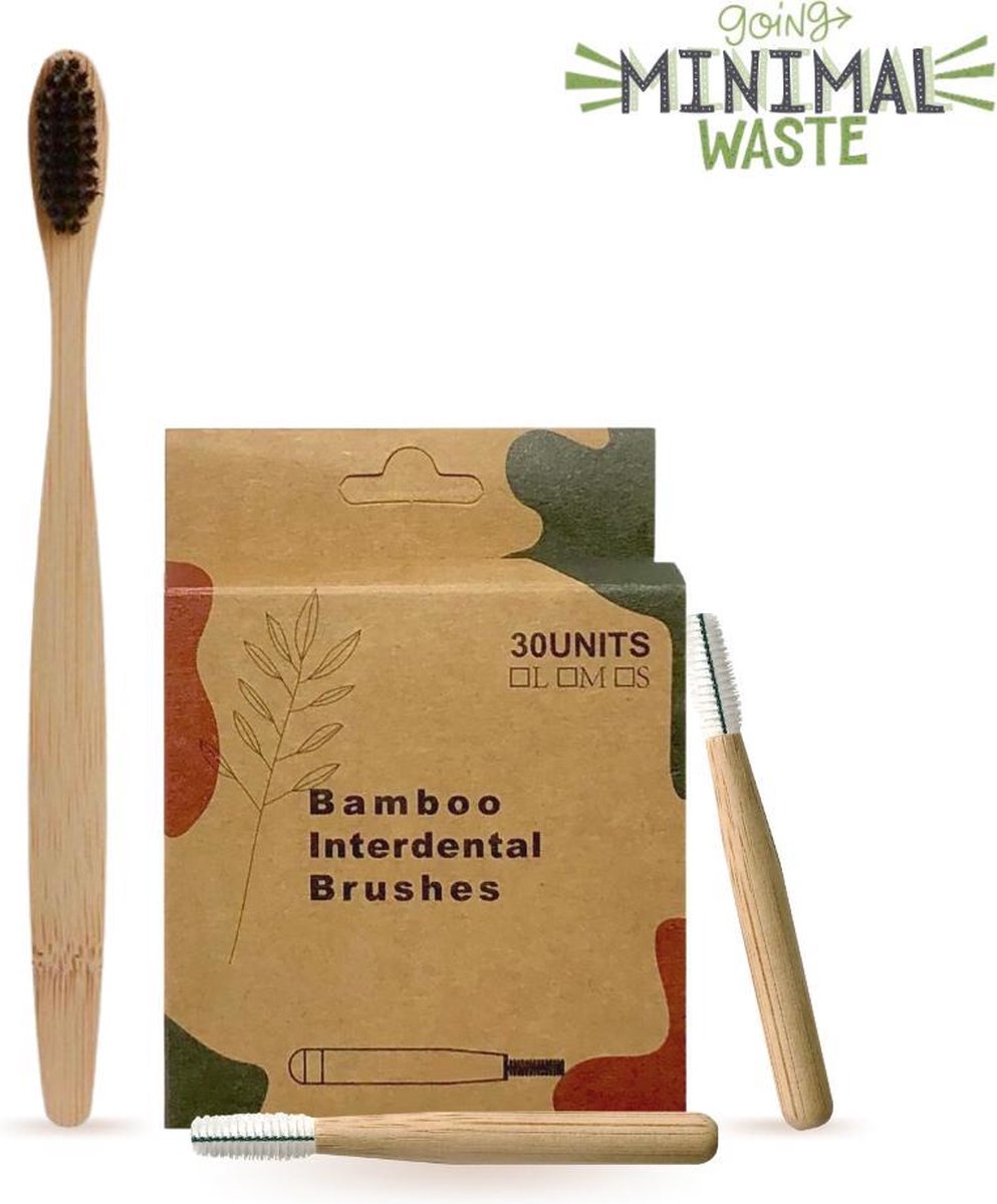 green-goose® Tandverzorgingspakket Ragers | Bamboe Tandenborstel | 30 Bamboe Ragers (Type 4