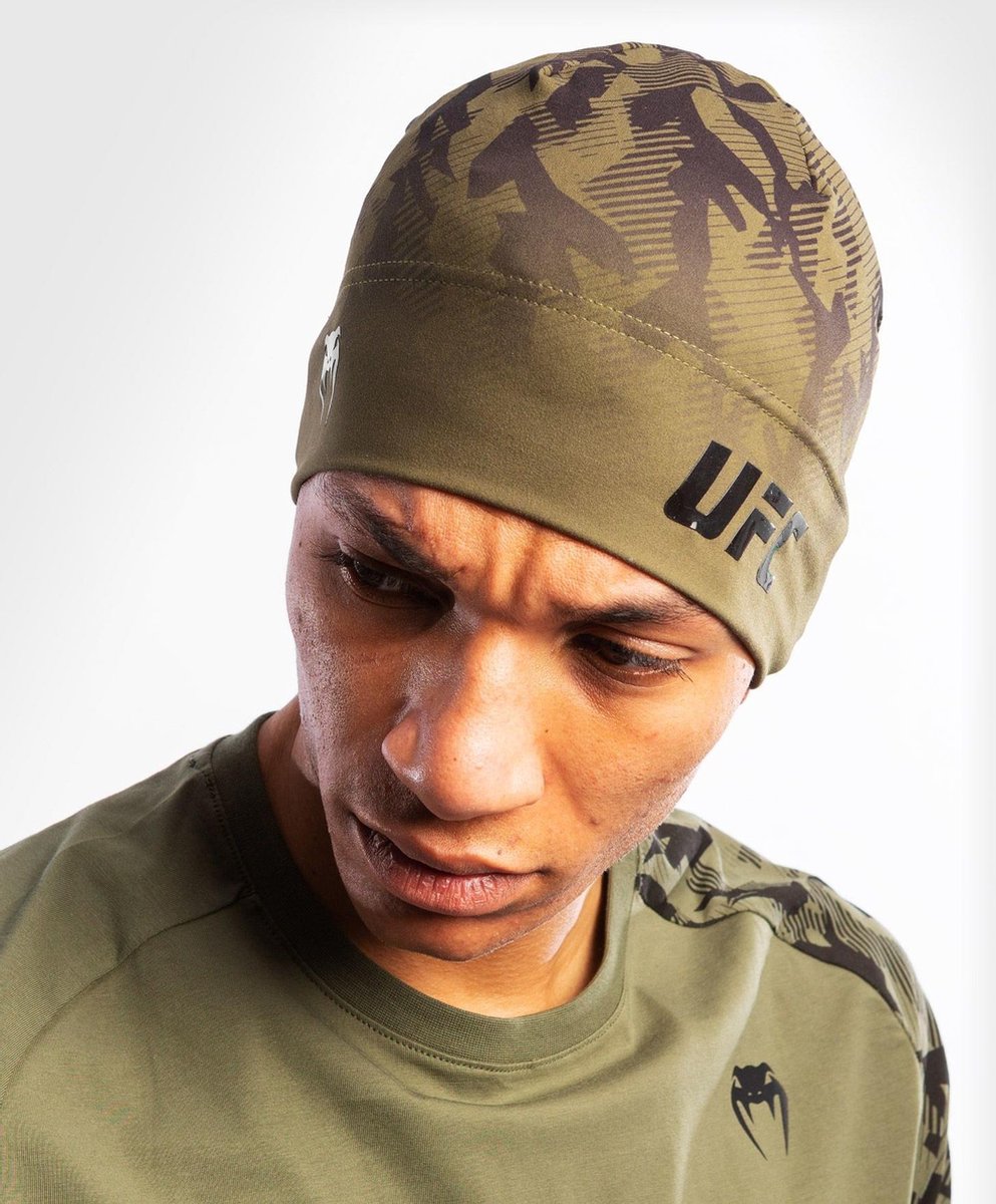 UFC Venum Authentic Fight Week Unisex Performance Beanie Khaki