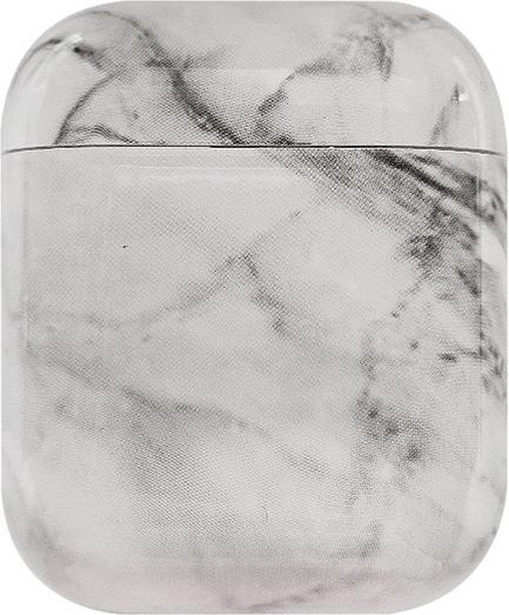 Mobigear Marble Siliconen Cover Wit voor Apple AirPods