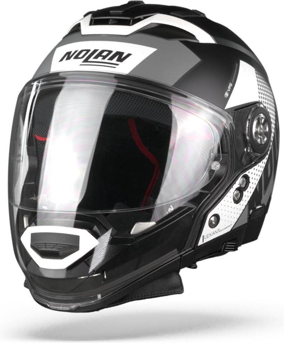 N70-2 GT-2 Gt Celeres 30 Flat Black White SilverIntegraalhelm - Motorhelm - Maat XXXL
