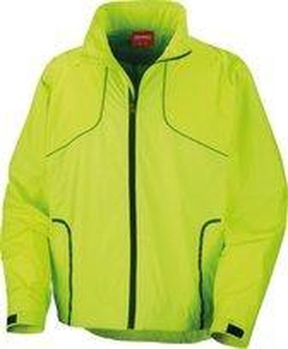 SPIRO S185X UNISEX CROSSLITE TRAIL AND TRACK JACKET - Loop- & fietsjas - Licht - Waterafstotend - Ademend - Kleur: Neon Lime - Maat Large