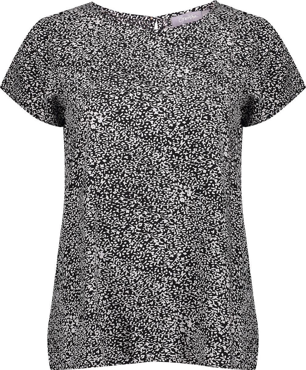 Top Geisha Zwart dessin maat XL