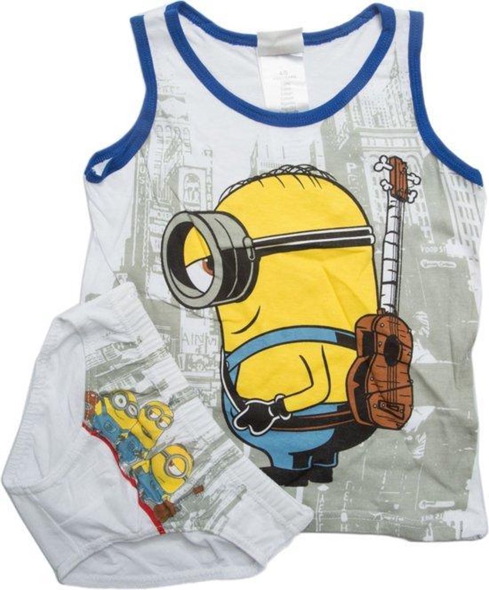 Aanbieding: 3 Minions ondergoed-set + 3 Paar sokken - Kleuren: Blauw