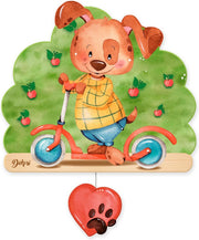 Dekori Muziekdoos Hond Op Step Junior 23 X 32 Cm Groen/bruin Hout