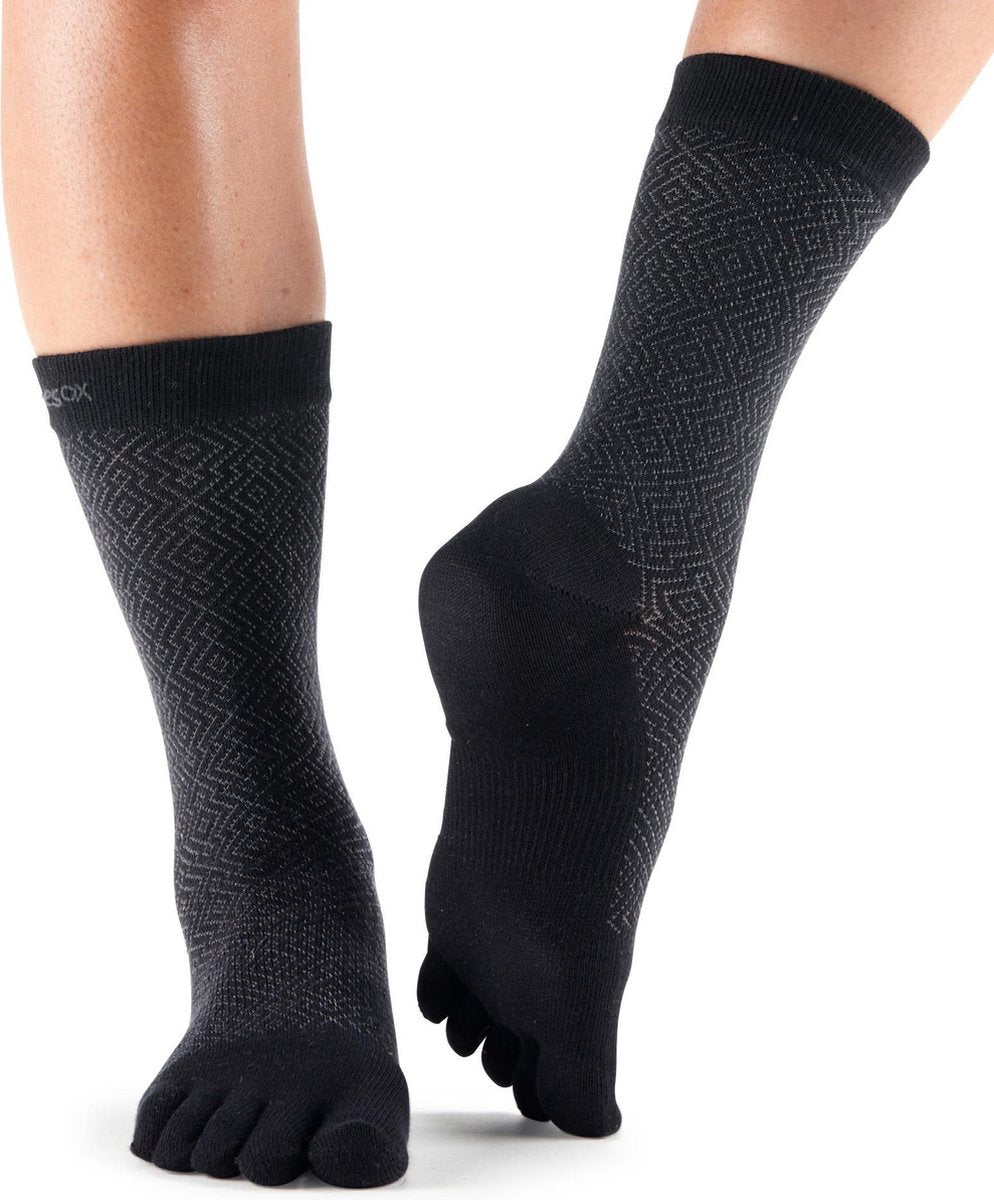 Toesox Casual Crew - Onyx - 36-38