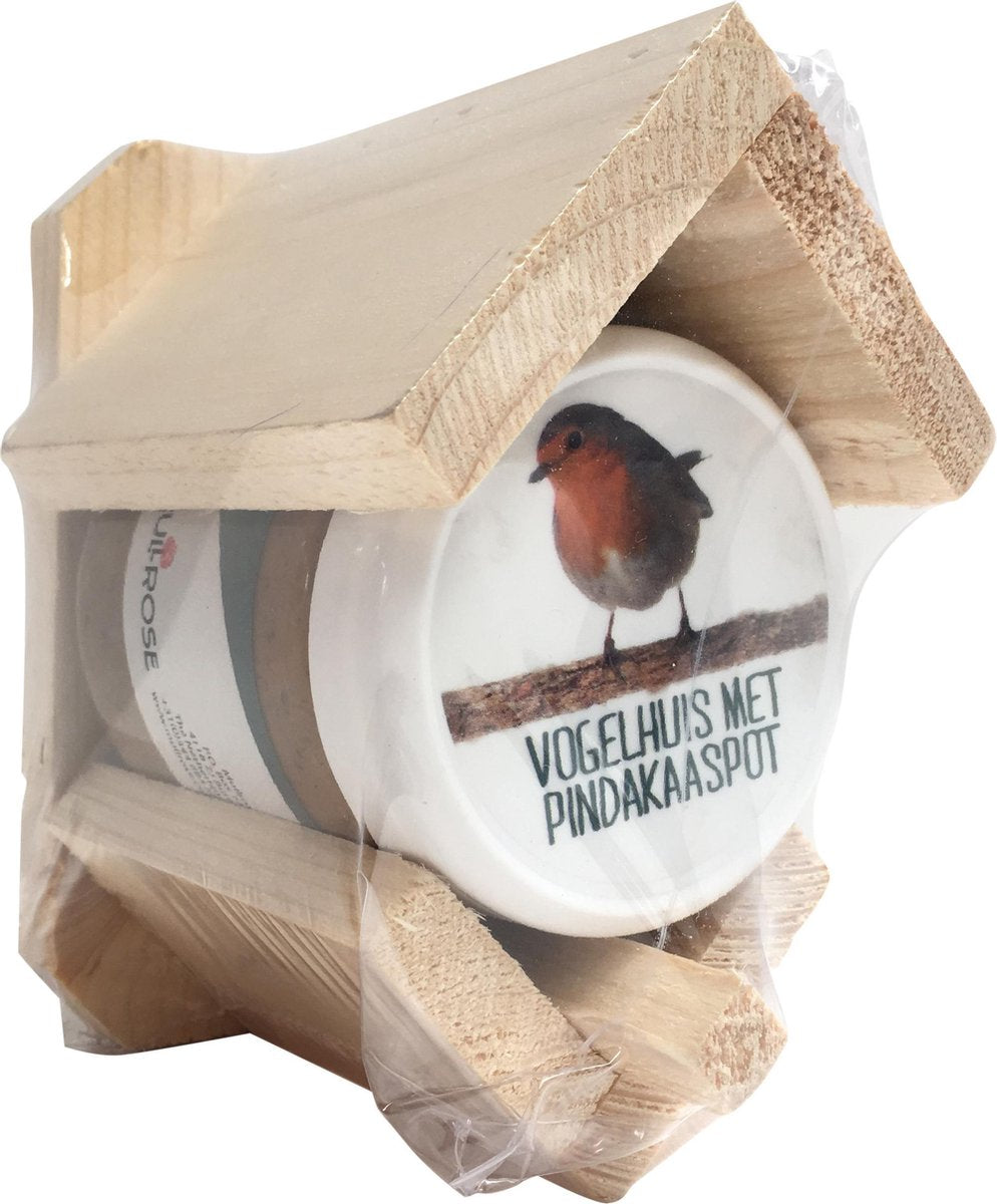 Vogelhuisje met pindakaaspot
