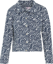Cassis - Jasje met zebraprint - Marineblauw