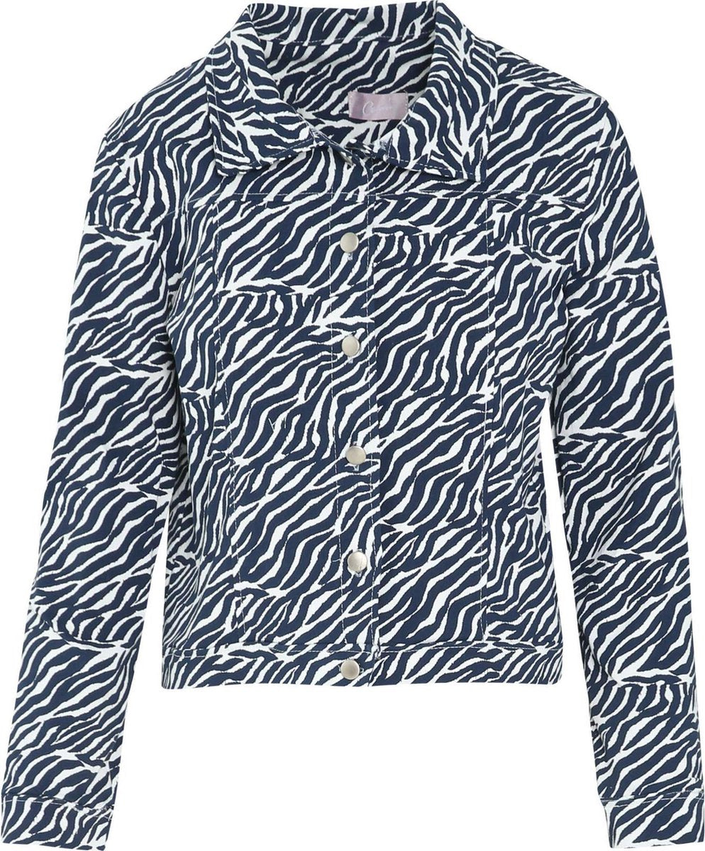 Cassis - Jasje met zebraprint - Marineblauw