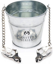 Slave Bucket Labia and Nipple Clamps - Silver - Suspension Bars -
