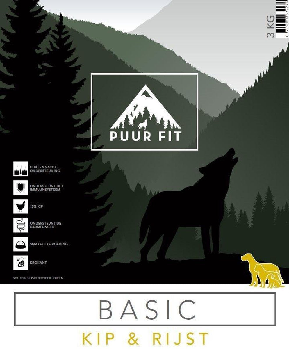 Puur Fit Basic Kip & Rijst 3 kilo