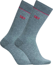 Cristiano Ronaldo 7 Socks 2-Pack Cotton Stretch Fashion Line Men Grey - Maat 40/46