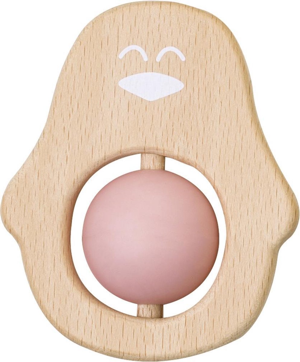 Saro Bijtspeelgoed Pinguin Junior Roze 7 X 3