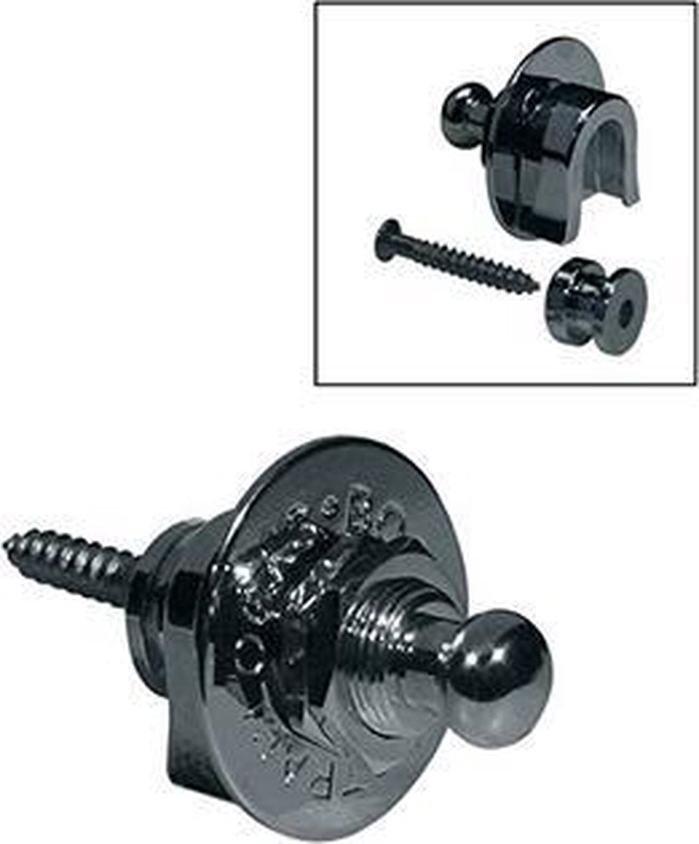 Straplock Zwart Chroom Lock & Rock BEP-10-BC Boston