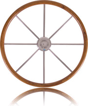 Stazo RVS Stuurwiel Type 13 met teakhouten rand Ø 90cm