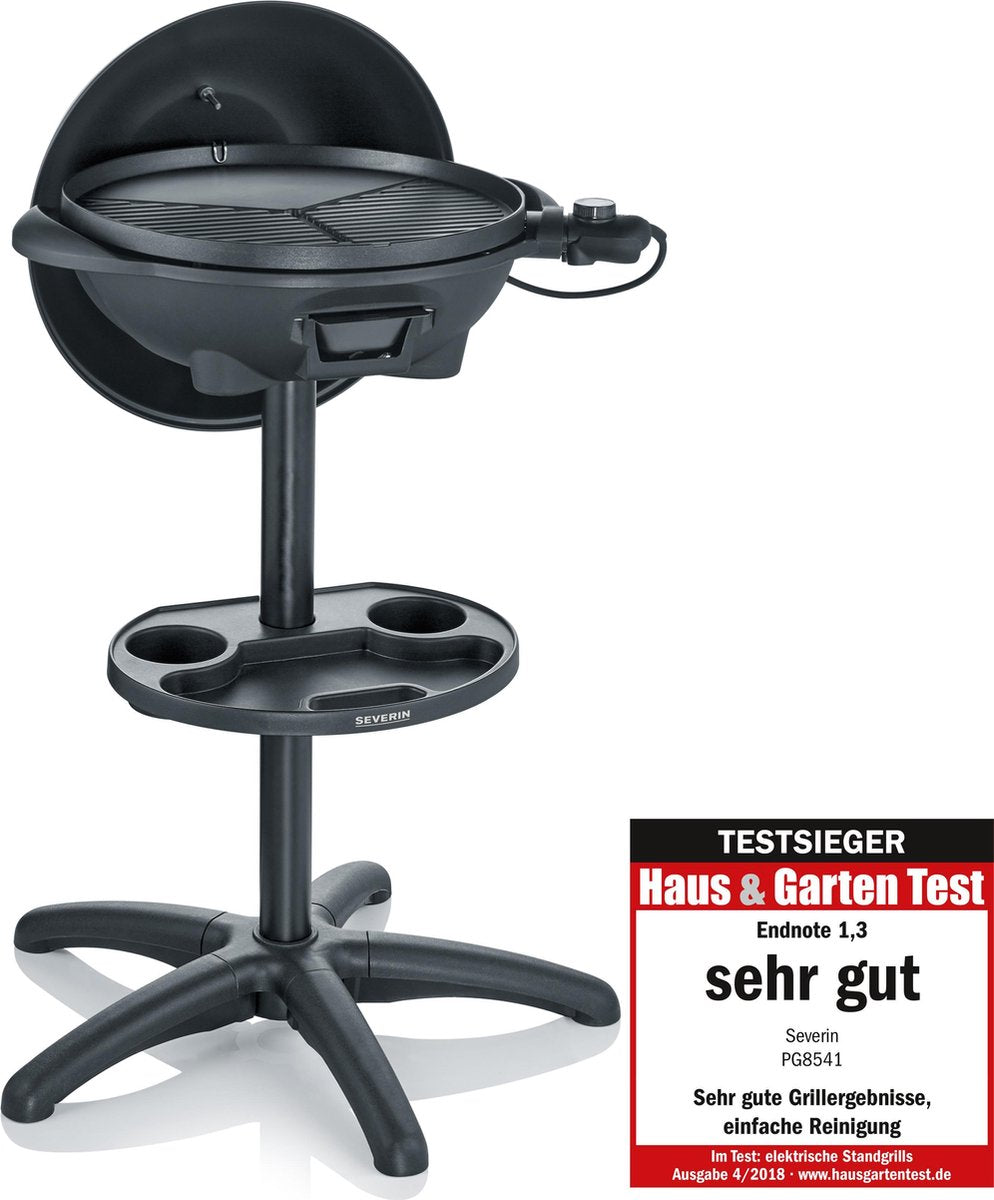 Severin PG 8541 Elektrische Barbecue - Grilloppervlak (LxB) 40x38 cm - Met Keramische Coating - Zwart