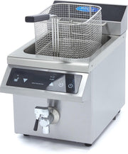 Horeca Frituurpan 8 Liter - Inductie - Aftapkraan - RVS - LED Display - Timer - met Koude Zone - Professionele Friteuse /  Frietpan - Maxima
