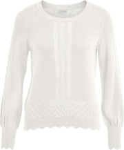 Vikaley L/s Knit Top/su 14065662 White Alyssum