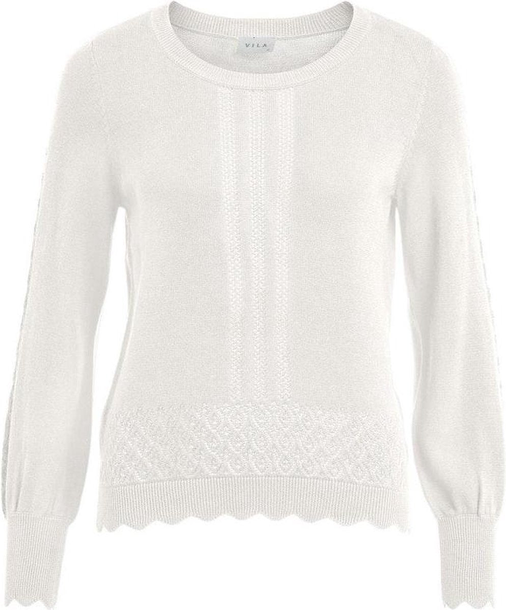 Vikaley L/s Knit Top/su 14065662 White Alyssum