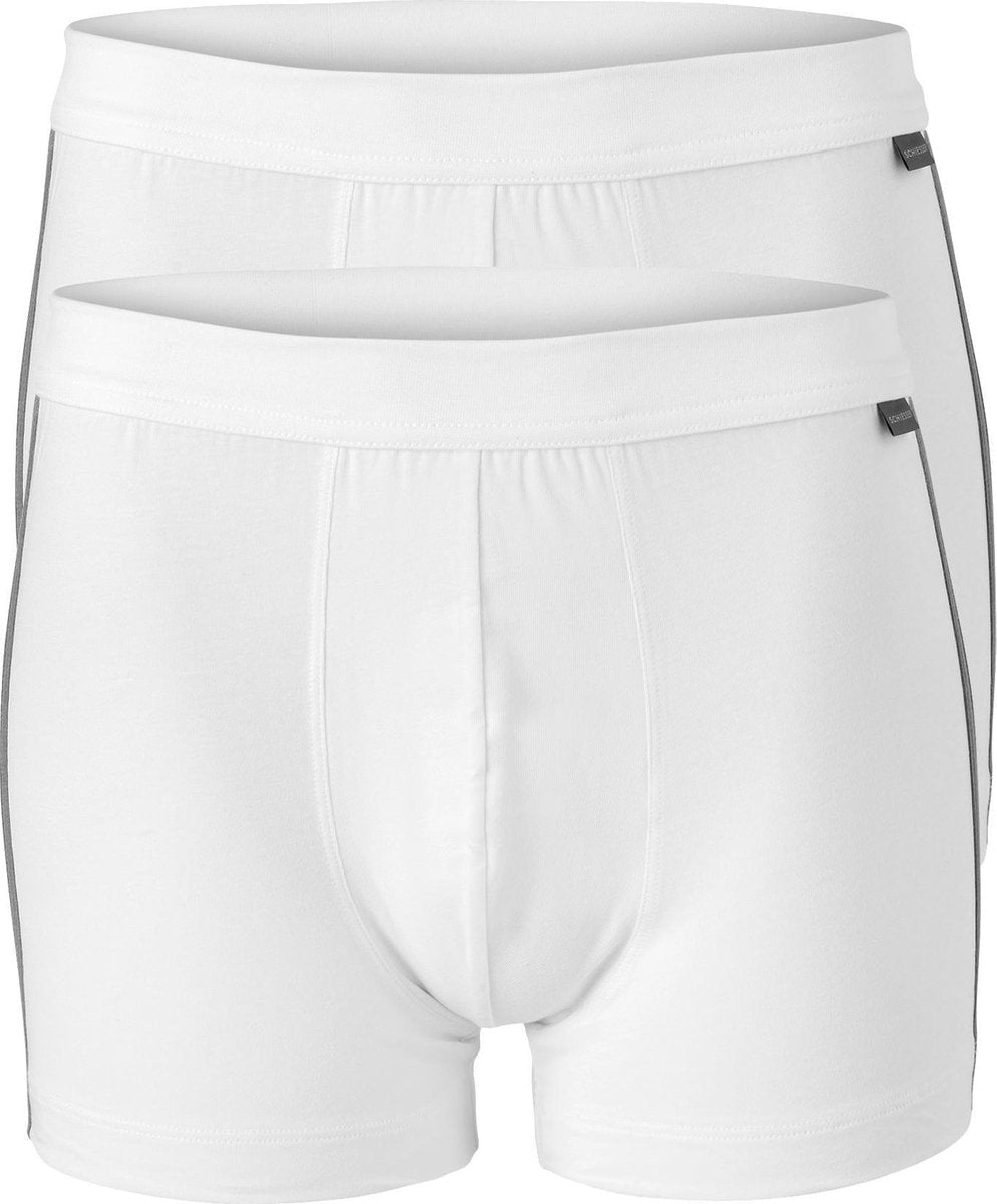 Actie 2-pack: Schiesser Cotton Stretch - heren shorts - wit -  Maat: XXL