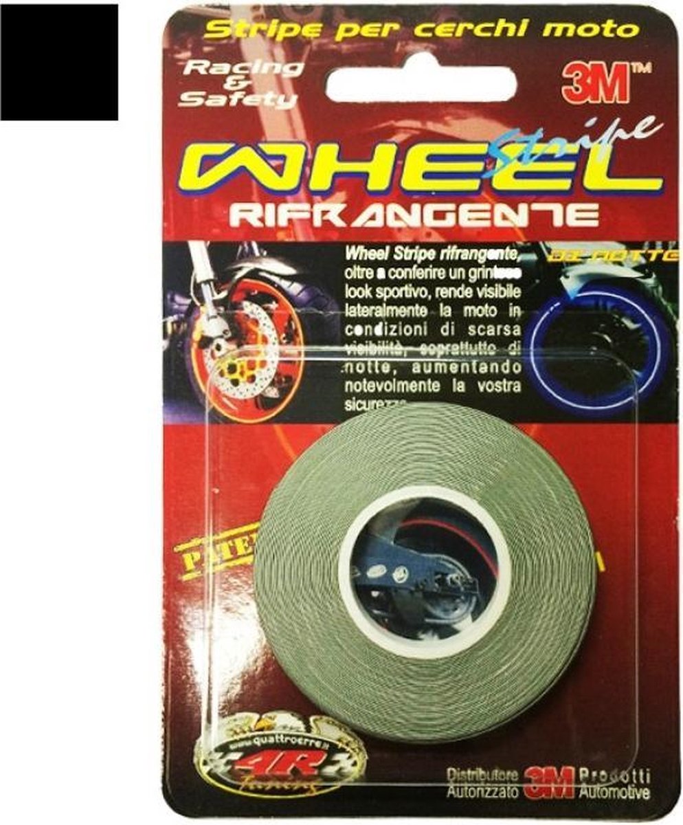 3m Wiel Reflectietape 5 Mm X 6 M Zwart
