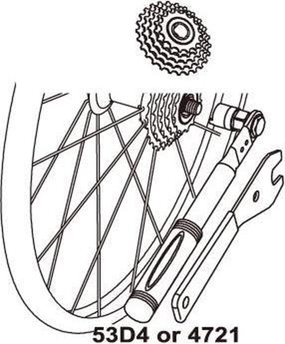 Gereedschap afnemer suntour freewheel 4 nok