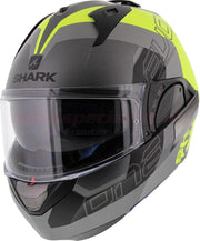 Shark Evo-One 2 Slasher Mat Antraciet Geel Zwart Ayk Systeemhelm - Motorhelm - Maat XL