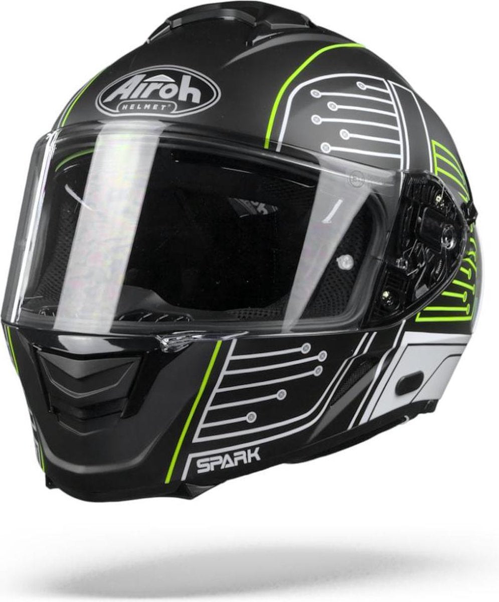 Airoh Spark Cyrcuit Black Matt Full Face Helmet XL