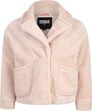Urban Classics Jacket -4XL- Oversize Sherpa Lapel Roze
