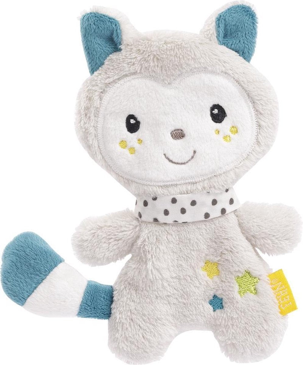 Fehn Aiko & Yuki Knisperknuffel Kitten 17 Cm Grijs