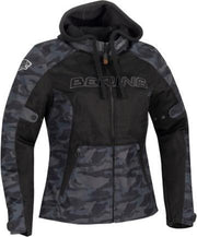 Bering Spirit Lady Black Camo Textile Motorcycle Jacket T4