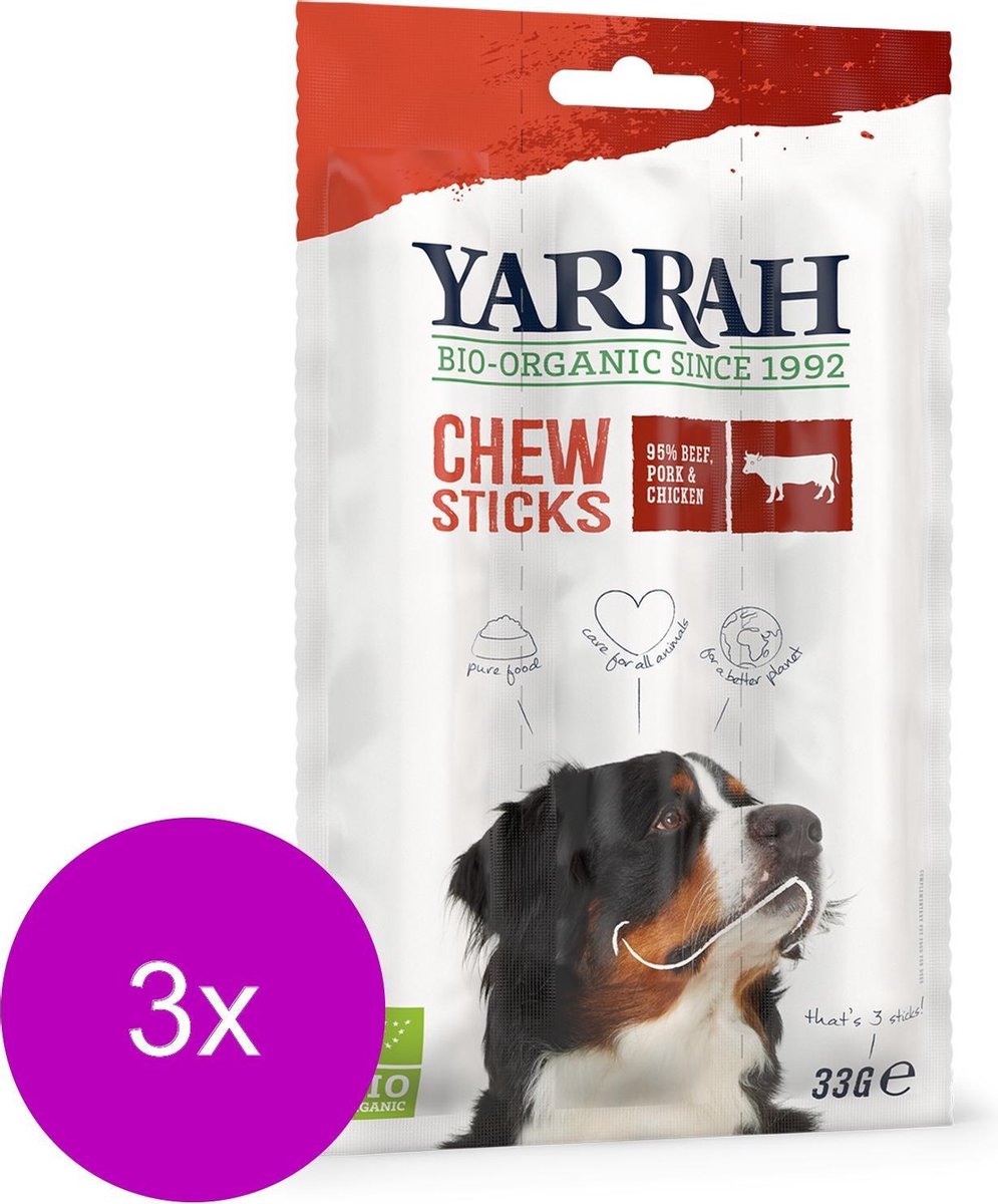 Yarrah Biologische Hondensnack Kauwstick - 3 St à 33 gr
