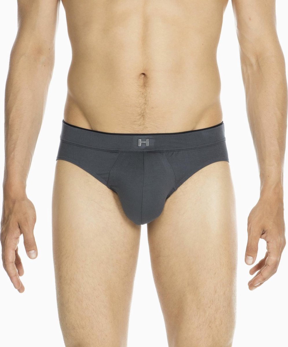 HOM Best Modal Comfort Grijze Mini Slip Elastaan En Modal - S