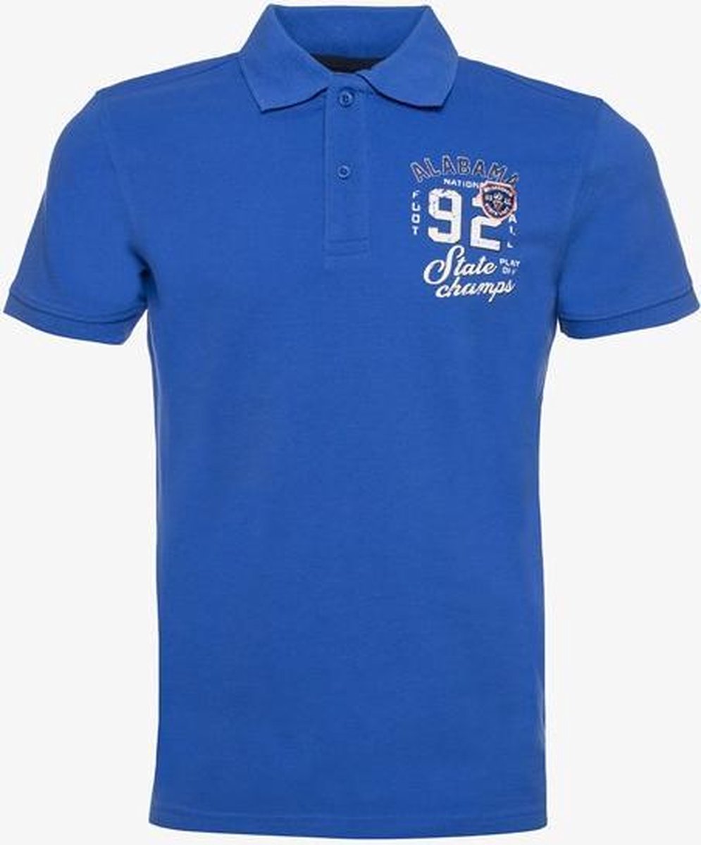 Unsigned heren polo - Blauw - Maat XXL