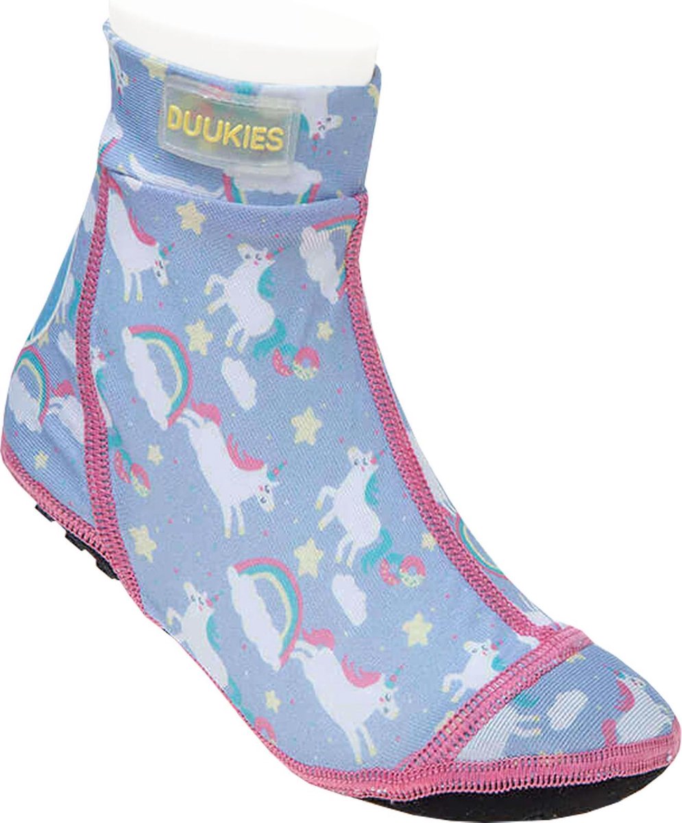 Duukies - Meisjes UV-strandsokken - Unicorn Lilac Pink - Paars - maat 20-21EU