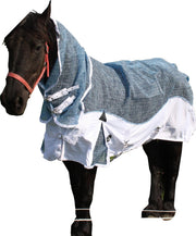 Vliegendeken Luba 3254 Combo FRIES PAARD - wit navy - 185