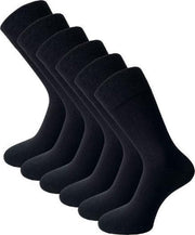 6 paar SQOTTON Herensokken - Gold Label - Naadloos - Zwart - Maat 43-46