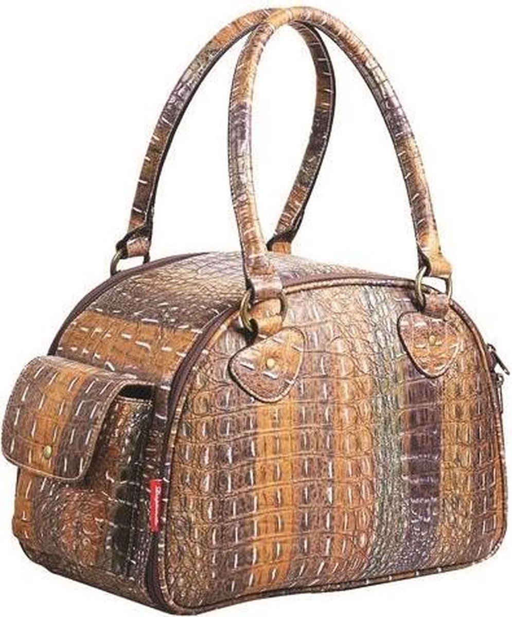 M-pets Draagtas Hond/kat 38 X 21 X 28 Cm Imitatieleer Bruin