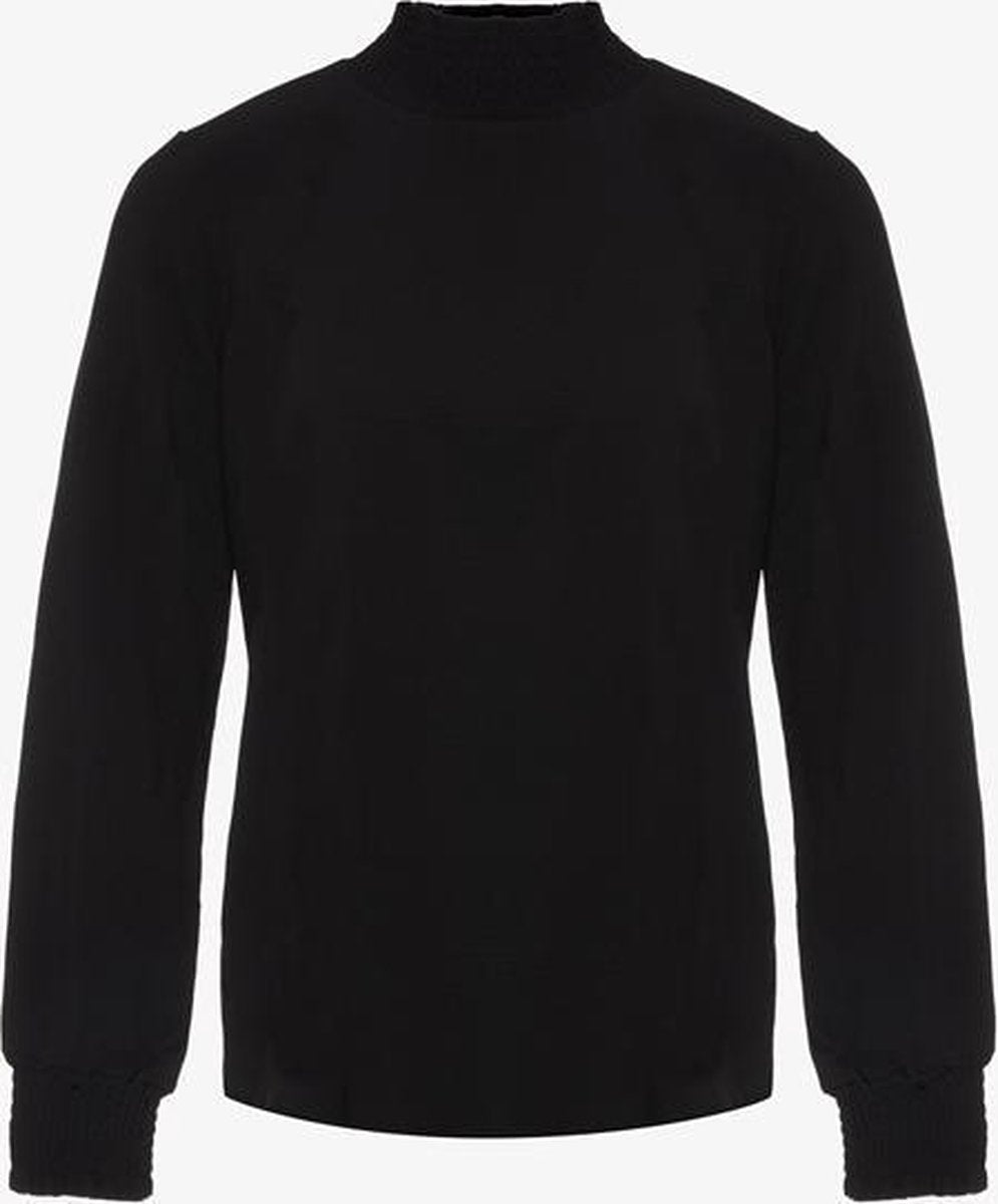 Jazlyn dames smock blouse - Zwart - Maat XXL