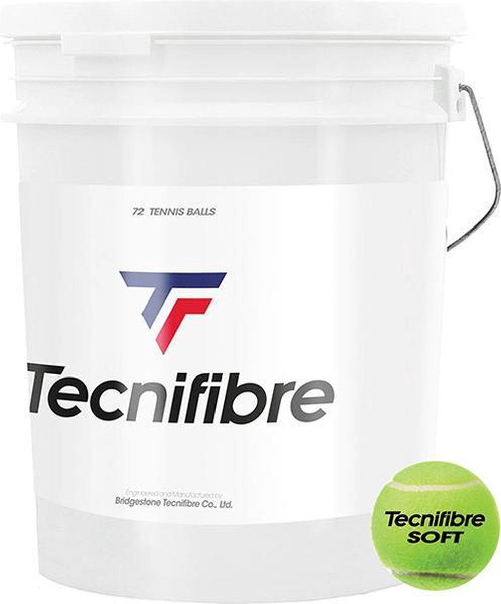 Tecnifibre Soft Emmer met 72 tennisballen Stage 1 Groen