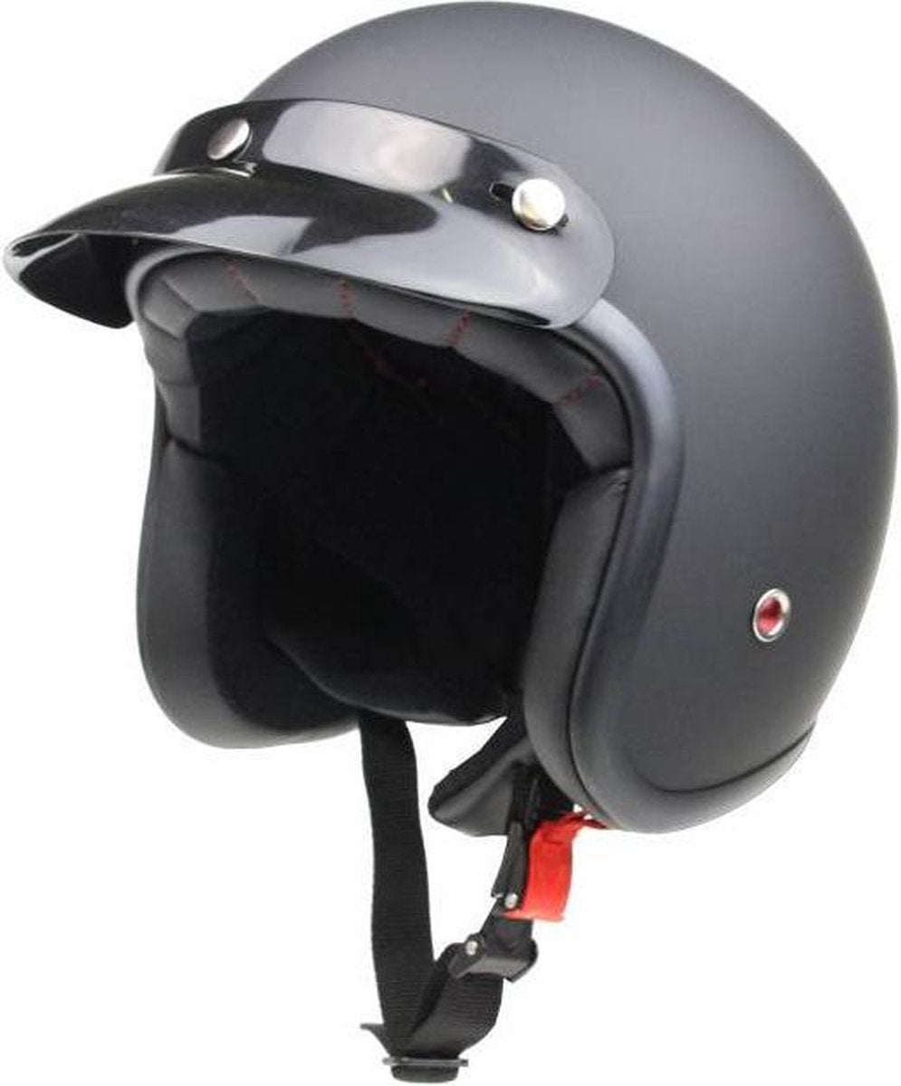 Redbike RB-760 jethelm mat zwart - maat M